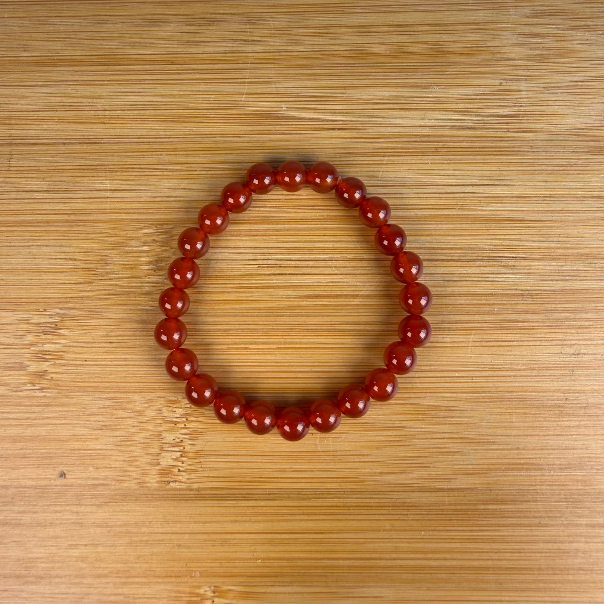 Rode Agaat Kogelarmband