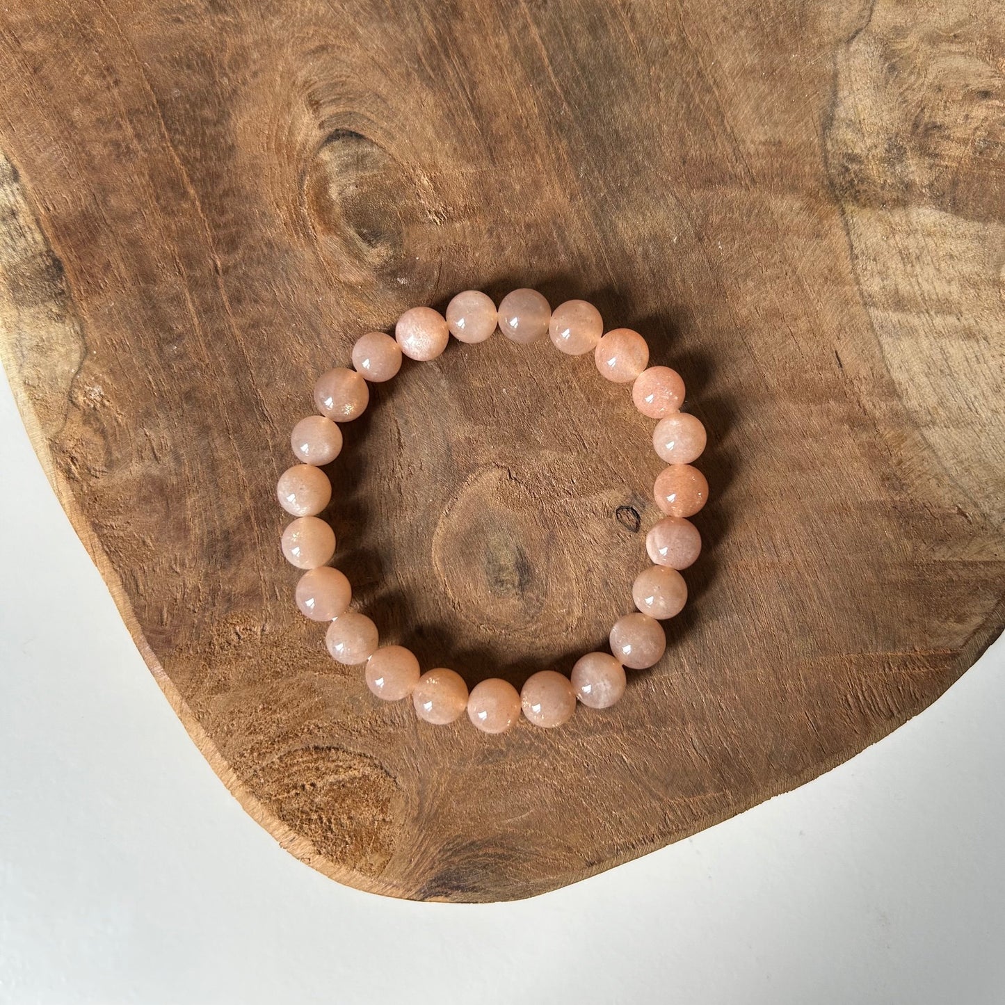 Roze Maansteen Kogelarmband