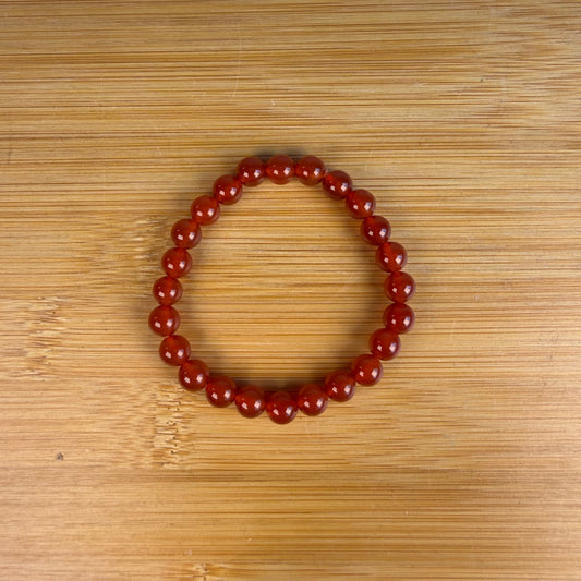 Rode Agaat Kogelarmband