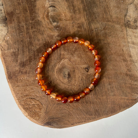 Oranje Agaat Kogelarmband