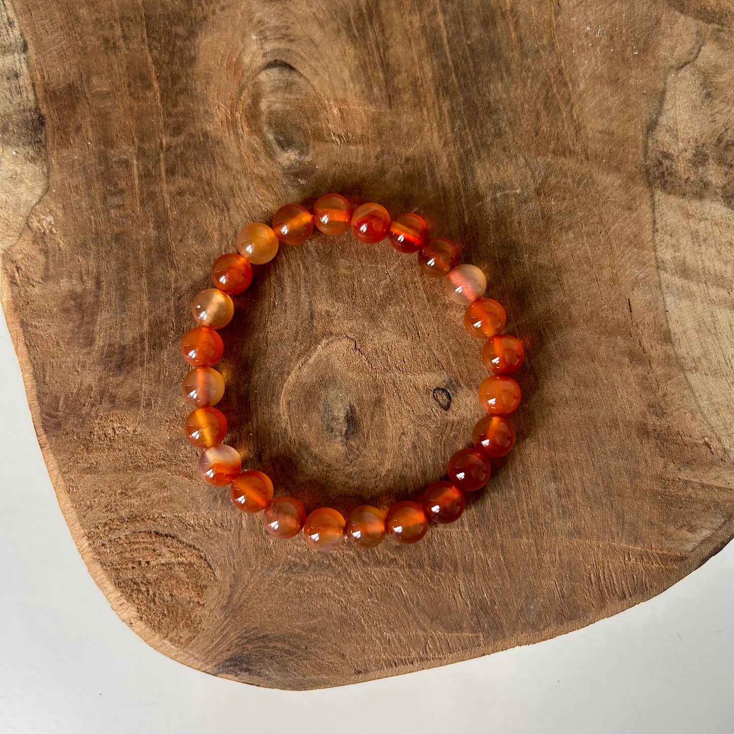 Oranje Agaat Kogelarmband